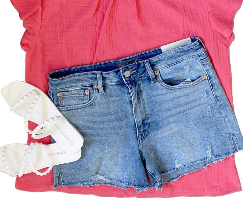 High Rise Jean Short